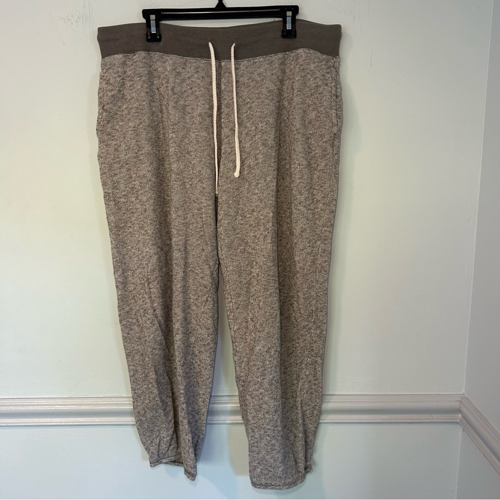 Aerie Black & Gray Cotton Blend Knit Sweatpants Size XL